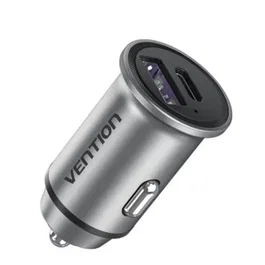 Vention Cargador Coche 30W FFFH0 con USB Tipo-C y USB-A, Rápido